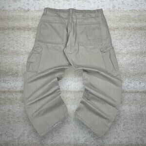 Vintage Y2K Wrangler Cargo Pants 36x30 Baggy Wide Leg Fit Tan Cotton